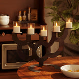 VIODAIM 6Pack Flickering Flameless LED Candles with Timer, Battery Powered - Small Pillar & Votive, Green (2"X3")