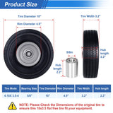 10" 4.10/3.50-4 Tire and Wheel 5/8''Axle Bore Hole&2.2''Offset Hub