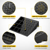 Nilight Rubber Curb Ramps, 5 Inches Rise Height Heavy Duty Rubber Threshold Ramp, Portable Driveway Ramps for Cars Wheelchairs Scooter Lawn Mower, 7000lbs Load Capacity, 2 Pack