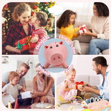 Piggy Bank Unbreakable Cute Pink Pig Money Bank Plastic Saving Coin Bank for Kids Christmas Birthday Toy Gift