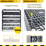 HOXWELL Modular Threshold Ramps for Doorways, 3" Rise Wheelchairs Ramps for Home, Solid Upgrade Material 3000 Lbs Load Capacity Door Ramps for Wheelchairs and Cars (2 PCS)