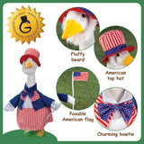 Gaggleville Uncle Sam Goose Outfit, Fits Large 23" H Statue, by Fox Valley Traders