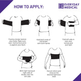 Everyday Medical Broken Rib Brace for Men and Women - Bamboo Charcoal Rib Support Compression Brace - accelerates The Healing of Cracked, Dislocated, Fractured and Post-Surgery Ribs - XLarge