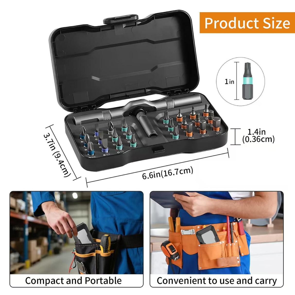 2026 New Tools 24 in 1 Magnetic Ratchet Screwdriver Set, Multi Bit DIY Magnetic Screwdriver Set with Detachable Ratchet Handle, Portable Precision Repair Tool Kit for Furniture, Electronics, Bicycle