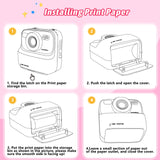 Kids Instant Digital Cameras for Boys and Girls, 1080P HD Dual-Lens Selfie Digital Camera with Print Paper & 32G Card, Christmas Birthday Gifts Toys for Toddler and Teenagers Age 3-16 Years Old