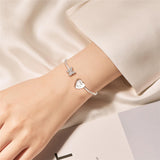 XIUDA Urn Bracelet for Human Ashes Butterfly Heart Ash Bracelet for Women Stainless Steel Openable Cuff Bangle Cremation Bracelet - Always in My Heart