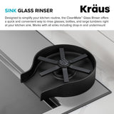 KRAUS CleanMate Glass Rinser for Kitchen Sink in Matte Black Color Finish, KGR-500MB