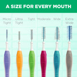 GUM Proxabrush Go-Betweens - Ultra Tight- Interdental Brushes - Soft Bristled Dental Picks for Plaque Removal Health - Safe for Braces & Dental Devices, 10 Count (Pack of 4)