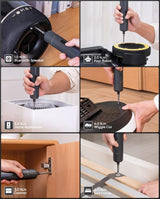 Fanttik S2 Pro Max Electric Screwdriver, Cordless Screwdriver Set, 7 Torque Settings, 0.5 to 6N.m, 16 Magnetic Bits, 1/4''Hex Shank, with Separate 90° Angle Adapter for Tight Space and Household DIY