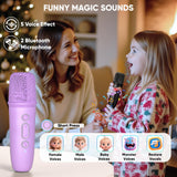Karaoke Machine with Disco LED Lights for Adults Kids, Portable Bluetooth Speaker with 2 Wireless Microphone, Christmas Birthday Gifts Toys for 3-12+ Kids Family Home Party Stocking Stuffers