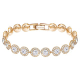 SWAROVSK Una Angelic Bracelet, Clear circle-cut with Matching Crystal Pavé on a Rose-Gold Tone Finish Setting, Part of the Una Angelic Collection