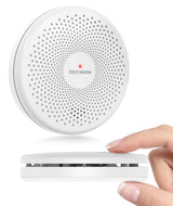Smoke Detector Carbon Monoxide Detector Combo, HATHEPHS 10-Year Battery Slim Smoke & CO Alarm with Large Test/Silence Button, Adhesive & Screws Included
