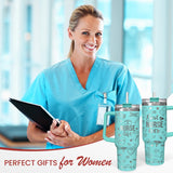 Nurse Gifts for Women, Nurse Tumbler with Handle 40oz Stainless Steel Coffee Cup with Straw Lid, Nursing Gift for Female Nurses, Appreciation Gift for Graduation Christmas Birthday