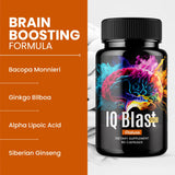 IQ Blast Pro Capsules, IQblast Pro Supplement Official Brain Pills for Memory and Focus, IQblastpro Blaster Premium Clarity Support Advanced Formula, IQ Blaster Reviews All Natural Ingredients (60 Ct)