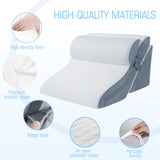 Foamalusion 3PCS Bed Wedge Pillow for Sleeping, 20-in-1 Adjustable Memory Foam Wedge Pillow for Back Leg Pain Relief, 23" Wide Wedge Pillow for After Surgery, Acid Reflux, Snoring, Back Pain