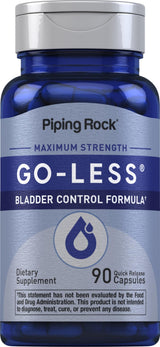 Piping Rock Go Less Bladder Control Pills | 90 Capsules | Maximum Strength Formula for Men and Women | Non-GMO, Gluten Free Supplement