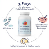 FullWell Men's Daily Multivitamin with Vitamin D, Antioxidants, Choline, and B Vitamins for Optimal Sperm Quality, Hormone Health, and Overall Male Fertility, 3rd Party Tested, 30 Servings