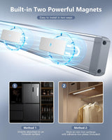 OTWKAY 14.5inch Under Cabinet Lighting with 3 Color Temps, 2 Pack Rechargeable Motion Sensor Lights Indoor, Dimmable Under Counter Lights for Kitchen, Closet