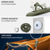 2-Pack Camping String Lights, 4 in 1 Portable Camping Light Rechargeable, 8 Lighting Modes, USB Charging, Quick Storage, 32.8FT Waterproof Tent Lights String for Camping, Hiking, Yard, Christmas