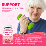 Calcium Citrate Gummies 1200 mg for Adults: Ultimate Absorption Calcium Supplement for Women & Men - Easy to Digest, Vegan, Non-GMO, Gluten Free - Natural Strawberry Flavor