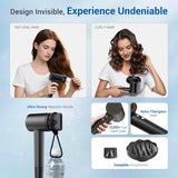 Hair Dryer with Diffuser, Hyspeedh Low Noise Blow Dryer with Fast Drying, 0.86lb Lightweight Travel Hair Dryers for Women, 1.5 Billion Plasma, Smart Thermo Control, Strong Magnetic Diffuser