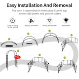 SCENDOR Garden Arbors, Curved Metal Endurable Iron Trellis Plants Stand Use for Outdoor Garden Arbor Climbing Plants Wedding Arches Ceremony