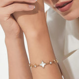 Cicy Bell Womens Bracelets 18k Gold Plated Adjustable Chain Link