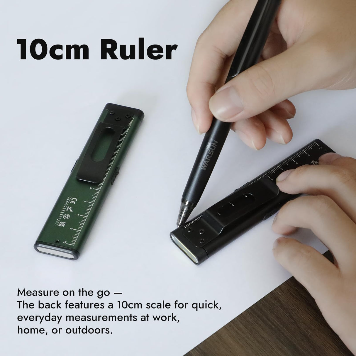 WARSUN T7 Rechargeable EDC Flashlight 2 Pack, Slim Pocket Flashlight with USB-C Charging, Clip & Magnetic Base, Lightweight Portable LED Work Light for Everyday Carry, Camping & Emergency