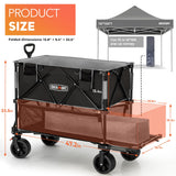 Overmont 400L Double Decker Wagon, 450 lb Capacity, 47.2 in Shelf