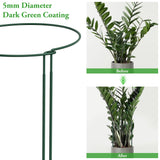 Unves 6 Pack Peony Cage, 32" x 13" Half Round Metal Plant Support Stakes
