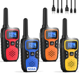Wishouse Walkie Talkies for Adults Long Range-Rechargeable 4 Pack 2 Way Radios, Hiking Accessories Camping Gear Xmas Birthday Gift for Kids Family with Lamp,SOS Siren,NOAA Weather Alert,Easy to Use