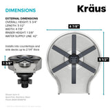KRAUS CleanMate Glass Rinser for Kitchen Sink in Matte Black Color Finish, KGR-500MB