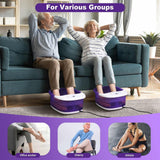 Foot Spa Bath Massager with Heat [2025 Upgraded], Vibration, Temperature Control, Jets, Bubbles and Epsom Salt, Foot Bath Soak Tub with 22 Massage Rollers, Feet Soaking Tub for Relaxation, Purple