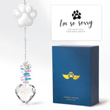 Dog Memorial Gifts for Loss of Dog Pet Sympathy Gift Suncatcher, Dog Memorial Gifts, Loss of Pet Memorial Keepsake - Dog Bereavement Gift - Clear
