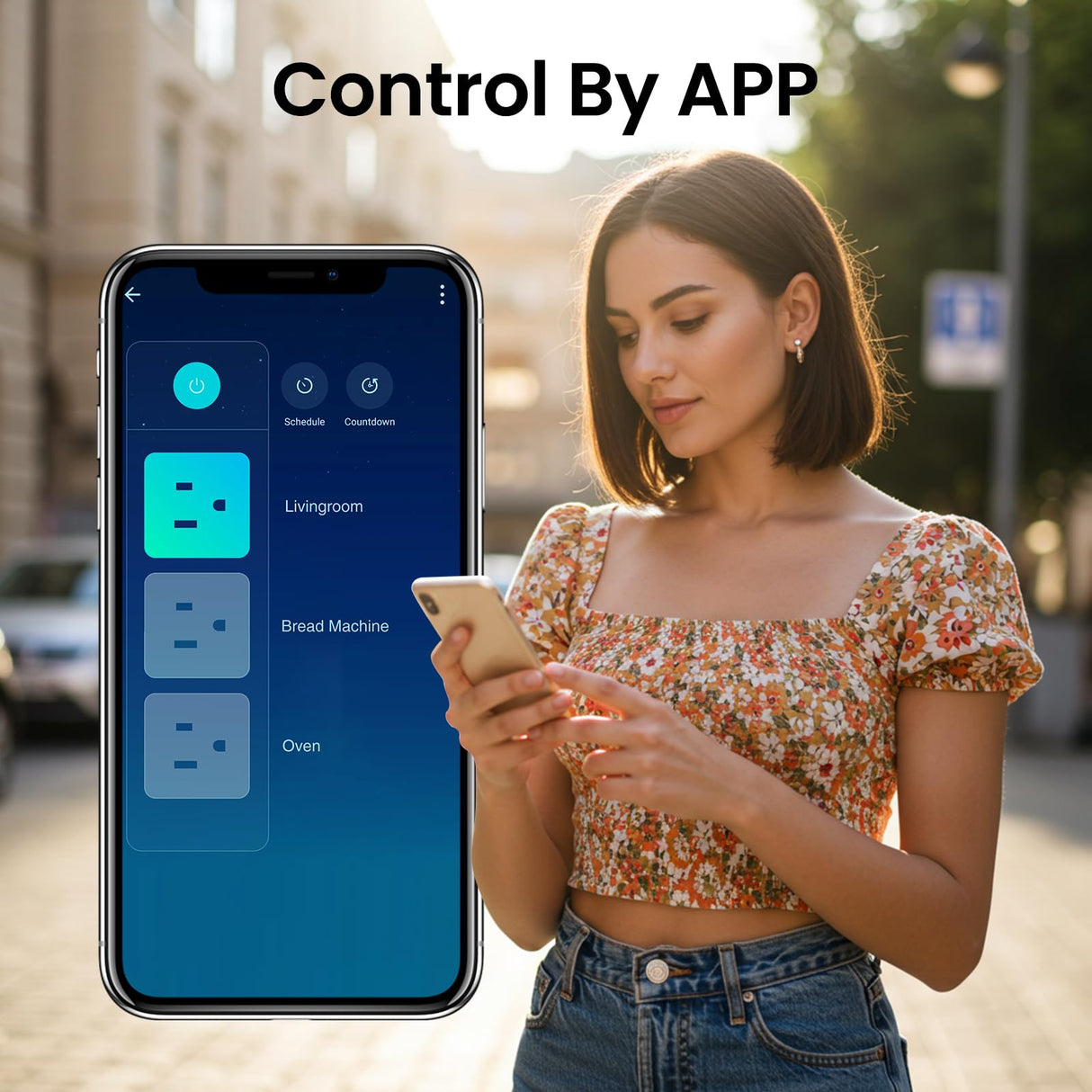 GHome Smart Plug Power Strip, WiFi Surge Protector Work with Alexa Google Home, Smart Outlets with 3 USB 3 Charging Port, Multi-Plug Extender for Home Office Cruise Travel and Christmas Light, 10A