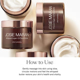 Josie Maran Whipped N' Ready to Glow Body Care Set - Includes Argan Intensive Creamy Oil, Face Cream & Body Butter - Nourishes, Hydrates & Firms Skin - Radiance-Boosting Gift Set (3 Count)