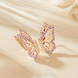 18K Gold Earrings for Women Trendy, Butterfly Earring for Women Gold Hoop Earring, Gold Butterfly Earrings Hypoallergenic Stud