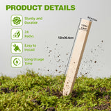 24Pcs Wooden Garden Stakes, 12in Pinewood Yard Stakes for Plant Support