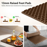 3-Pack Silicone Food Warming Mat & Food Warmers for Parties Buffet - Rapid Heating 6-Level Temp Control, Rollable Portable Easy Clean - Value Set for Gatherings & Home Daily Use（Brown）