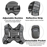 ZUETK Weighted Vest, 6lb/8lb/12lb/16lb/20lb/25lb/30lb Weight Vest with Reflective Stripe, Weighted Vest for Men Women Workout Equipment for Strength Training, Running, Jogging, Fitness, Weight Loss