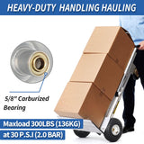 4.10/3.50-4 Pneumatic Tire, 10" Tire and Wheel, 2 Pack, with 2.2" Offset Hub, 5/8" Axle Bore Hole, Sealed Bearings, for Hand Truck Trolley Dolly Cart