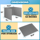 20-Pack Desk Dividers for Students - Durable & Waterproof Plastic Privacy Shield Divider, Classroom Folders Teacher Supplies, Easy-to-Clean Plastic Study Carrel Folder Boards for Student Desks, Grey