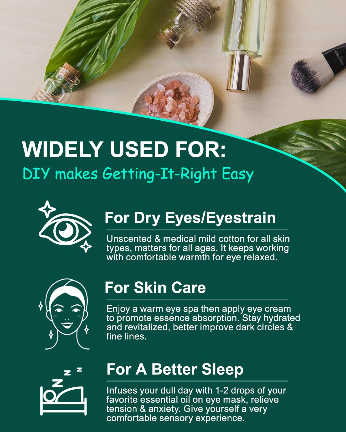 16 Packs Steam Eye Masks for Dry Eyes, Self Heating Warm Compress for Eyes Fatigue & Puffiness Relief, Disposable Heated Eye Mask Travel Essentials, Spa Relaxation Set for Women Christmas, Unscented