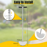 KYEEN-TOOLS Serrated Edger Lawn Tool - Half Moon Shovel with Softer T-Handle, Lawn Edger for Yard, Garden, Landscaping, Sidewalk, Cable Burial - Ergonomic Design, Rust-Proof, 38 in