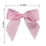 7Rainbows 20pcs Boutique 4.5" Pink Satin Ribbon Bows for Craft Sewing Scrapbooking Wedding and Gift Wrapping