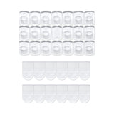 MOVELYST 240 Mini Clear Light Clips with 300 Adhesive Strips, Damage-Free Indoor Mini Wall Hooks for Hanging, Removable Clips for Christmas Decoration