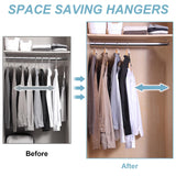 50 PCS Space Saving Hanger - Clothes Connector Hooks, Stacking Space Saver, Plastic Closet Organizers and Storage Extender for Heavy Duty Cascading Connection (White)