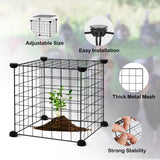 DYAUS 4 Packs Plant Protectors from Animals, Plant Cages for Outdoor Plants, 20Pcs 12"x12" Metal Plant Covers from Animals, Heavy Duty Chicken Wire Cloche, Garden Cloches to Keep Animals Out