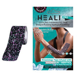 Heali Kinesiology Tape with Magnesium and Menthol, 20 Pcs Precut Strips, K Tape Roll, Knees, Physical Therapy Sports Tape for Muscle and Joint Pain Relief, Water Resistant, Pink Splatter