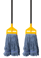 KeFanta 2 Pack Commercial Mop Heavy Duty Industrial Mops,60 inch Long Handle with Looped-End String Cotton Wet mop Head Replacement for House,Kitchen,Laminate,Tile,Vinyl,Hardwood Floor Cleaning(Blue)
